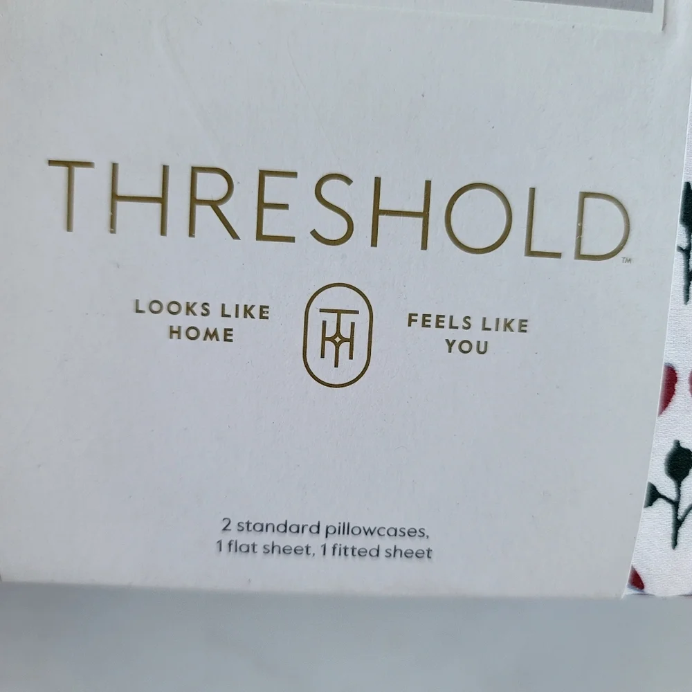 New Threshold Full Woodlock Leaf Performance Sheet Set 400 Thread Count.